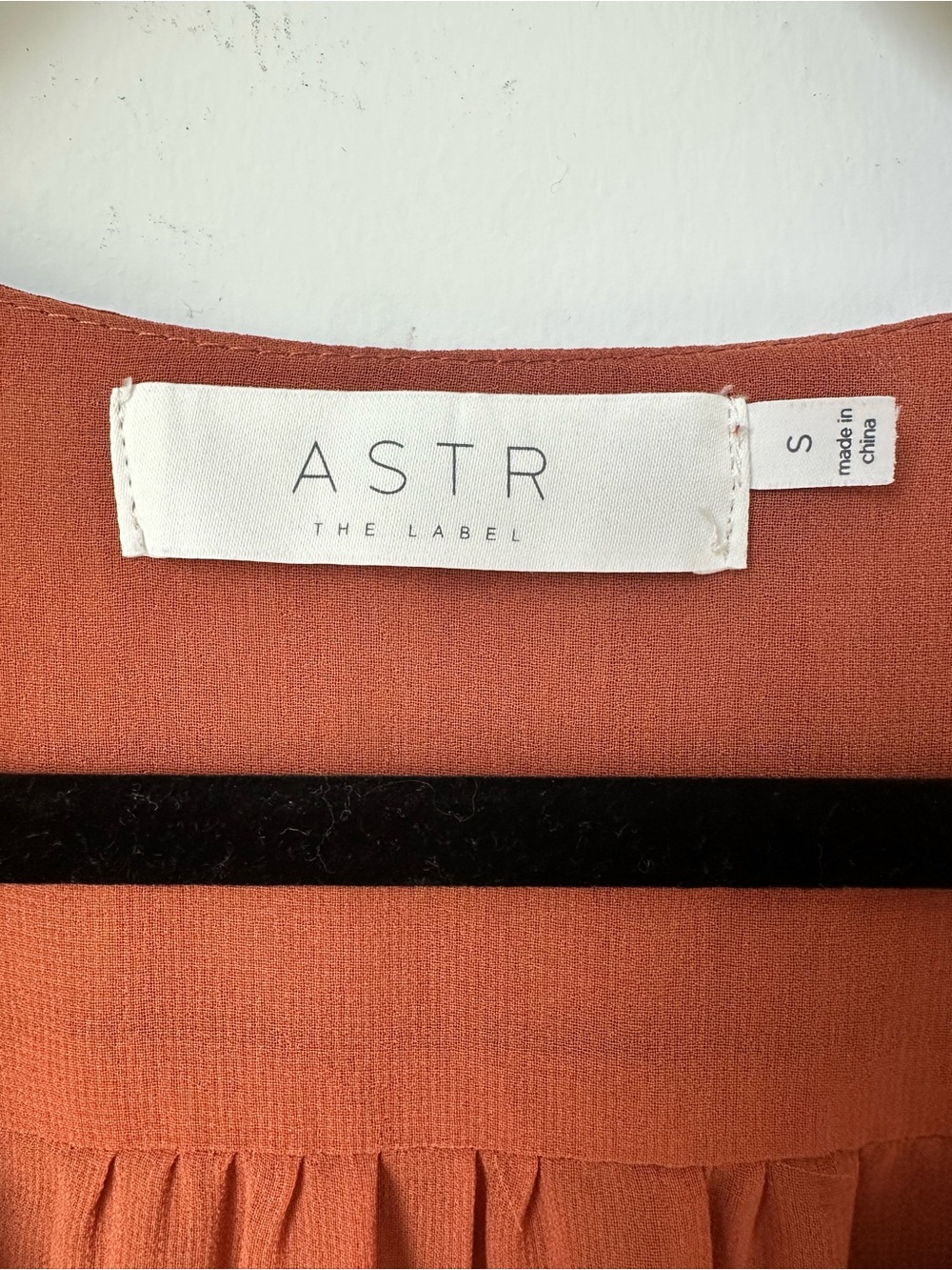 Astr Rust High-Low Wrap Dress with Ruffle Detail - Picture 3 of 5